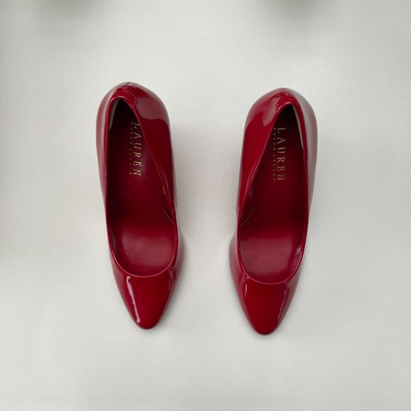 Ralph Lauren Pointed-toe wedges Red Patent - Picture 2 of 3